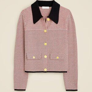 Sweater lady jacket in herringbone